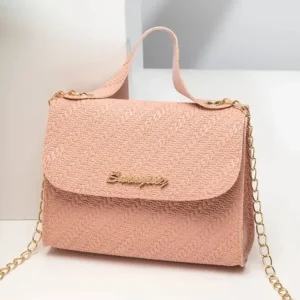 Embossing Chain Square Bag PU Leather Large Capacity Shoulder Crossbody Cell Phone Bag for Women purses and handbags