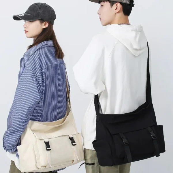 Large Shoulder Crossbody Bags for Women Men 2023 Handbags Korean College Student Student Messenger Book Bag Big Travel Bolsas - Image 2