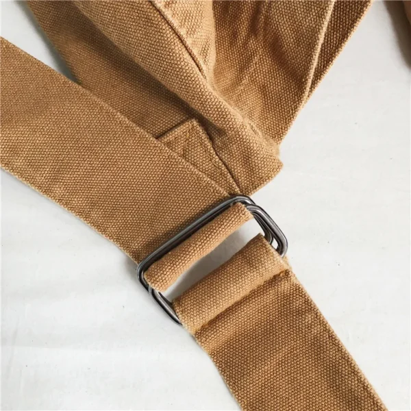 Minimalist Style Solid Shoulder Bags 100% Cotton Unisex Solid Crossbody Bags Canvas Packages South Korea Casual Messenger Bags - Image 5