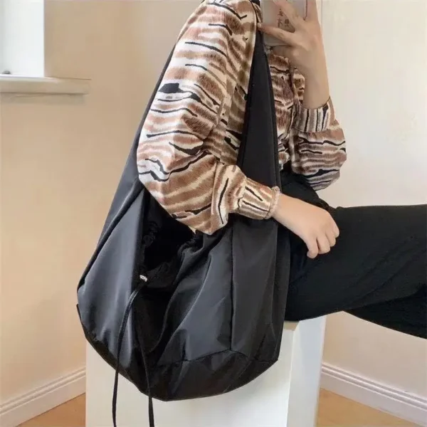 Nylon Crossbody Bags for Women Totes Folds Underarm Canvas Bag Female Large Capacity Casual Handbag Women's Bags Satchel Purses - Image 3