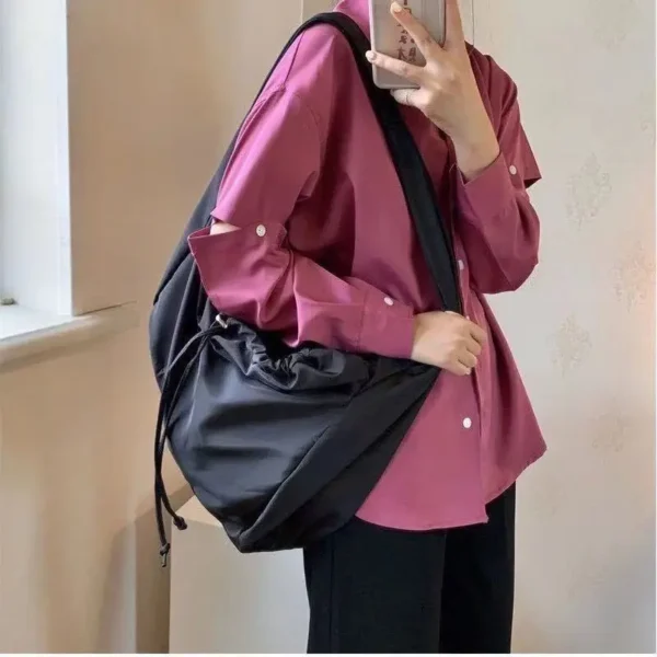 Nylon Crossbody Bags for Women Totes Folds Underarm Canvas Bag Female Large Capacity Casual Handbag Women's Bags Satchel Purses - Image 4