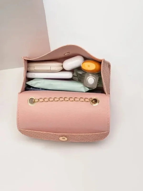 Embossing Chain Square Bag PU Leather Large Capacity Shoulder Crossbody Cell Phone Bag for Women purses and handbags - Image 4